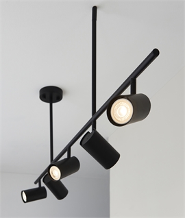Black Linear Adjustable Spot Light Bar - 5 Lamps 