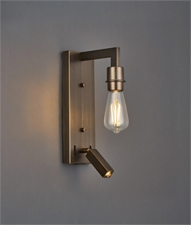 E27 & LED Adjustable Spot Bedside Wall Light with USB