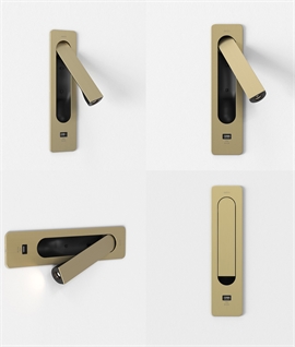 Premium LED Recessed Bedside Wall Light - USB or USB-C