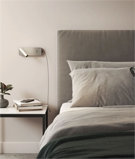 Bedside Wall Mounted Reading Light - Integrated USB & USB-C Charging