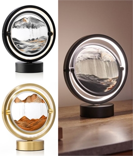 Meditative Sandscape LED Touch Lamp - Black or Gold
