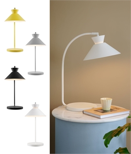 Curved Arm Table Light with Coolie Adjustable Shade