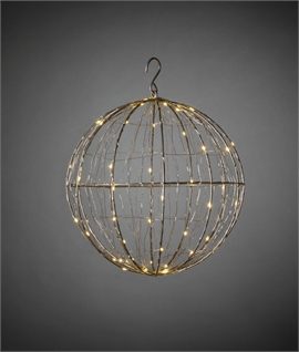Silver Ball Light with LEDs for Christmas or Home Decor