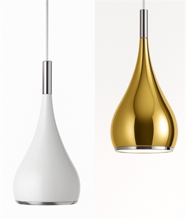 Aluminium Pendant with Chrome Detailing - 16cm Diameter 