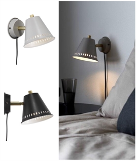 Adjustable Metal Shade Wall Light - Switched