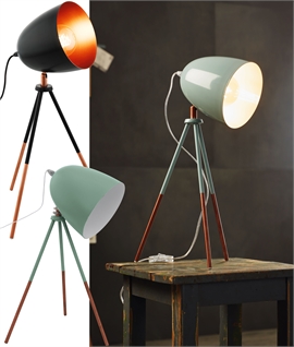 Midi-Size Tripod Floor Lamp in 2 Retro Colours