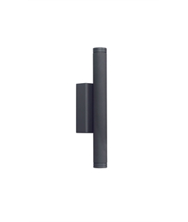 Mika Wall Lamp, 2 x 3W LED, 3000K, 300lm, IP54, Dark Grey, 3yrs Warranty