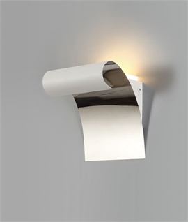 Edmunds Chrome 15cm Curved Modern Wall Light - 2 Options
