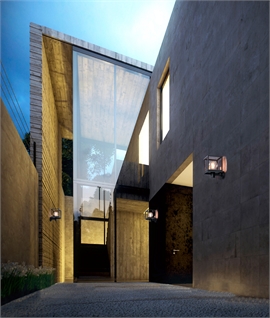 Exterior Modern Cube Lantern Wall Light - Clear Glass