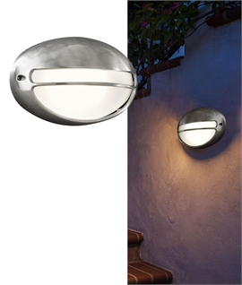 Aluminimum External Oval Wall Light - Eyelid Design