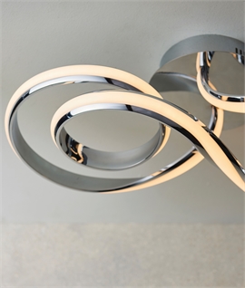 Modern Swirl Semi-Flush Ceiling Light with Integrated LEDs