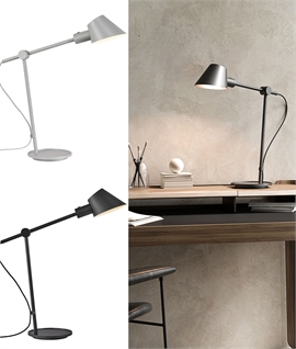 Modern Metal Task Table Lamp - Grey or Black