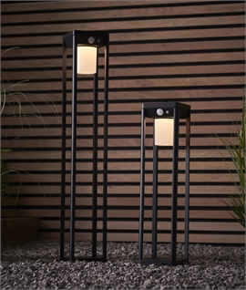 Modern Solar Powered IP44 Bollard & Post Light