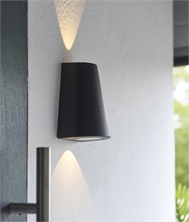 Modern Flush Exterior Cone LED Up & Down Wall Light