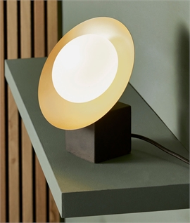 Modern Gold and Opal Glass Table Lamp