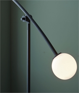 Balance Black Floor Lamp with Globe Shades