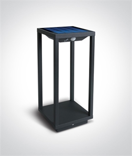 Modern Cage Design Black Solar Powered Path Light