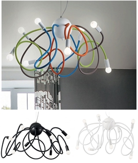 Multiflex Bare Lamp Pendant - 3 Colours