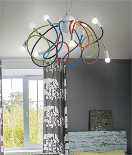 Multiple Flex Bare Lamp Pendant - 2 Colours