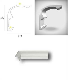 Neoclassical Plaster Cornice for Indirect Ceiling Lighting - Large Profile