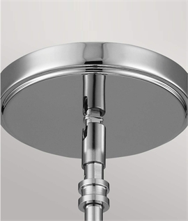 Georgian Influenced Bathroom Drop Rod Pendant in Chrome