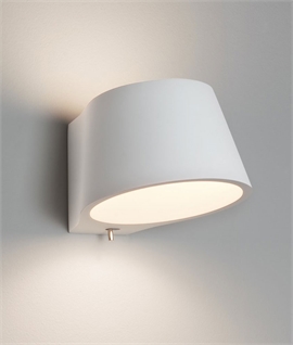 Bedside Wall Light in Natural Plaster with Switch 