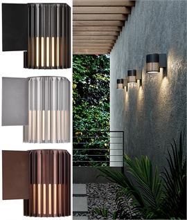 Sculptural Aluminum Exterior Wall Light - 3 Finishes