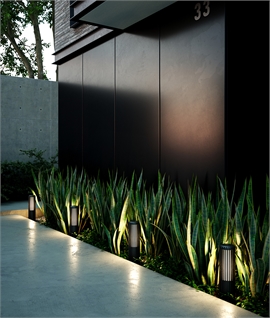 Sculptural Black Exterior Short Post Light