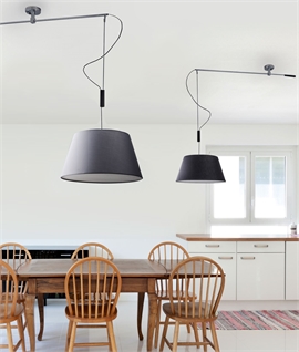 Adjustable Chrome Offset Ceiling Pendant - Light where You need It