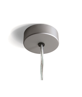 Ceiling Canopy with Transparent Flex for Suspended LED Profile - Silver, White or Black