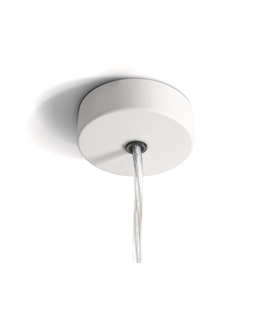 Ceiling Canopy with Transparent Flex for Suspended LED Profile - Silver, White or Black