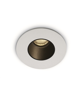 White 2W COB LED recessed spot IP65.