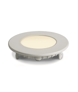 White 3W slim downlight LED, IP40, ideal for commercialapplications such as offices, galleries and showrooms.