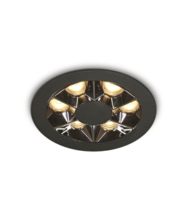 Black 6W Recessed spot, IP20.