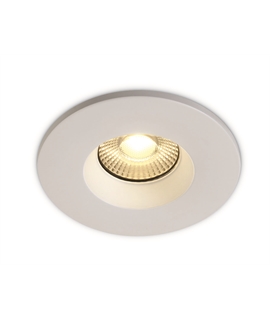 White 7W COB LED Fire Rated 90 minutes recessed Spot, IP65.
