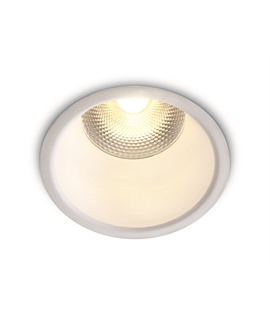 White 10W COB LED recessed spot, IP20, for general lighting applications.