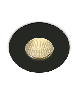 Black 12W COB LED recessed spot, IP65, for general application.