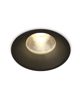 Black 12W Recessed Dark Light LED spot with removable head, IP20.