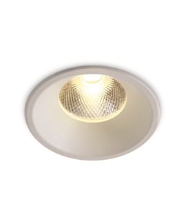 White 12W Recessed Dark Light LED spot with removable head, IP20.