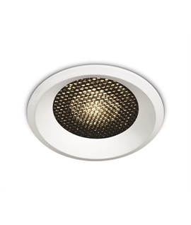 White 18W COB LED Dark light recessed spot with honeycomb.