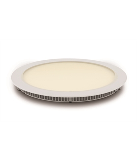 White 18W slim downlight LED, IP40, ideal for commercialapplications such as offices, galleries and showrooms.