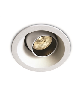 White 6W LED recessed adjustable spot, IP20.