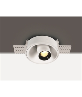 White 7W Trimless adjustable Dark light recessed spot, IP20.