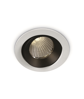 White 12W IP65 Dark light COB LED Recessed Adjustable Spot.