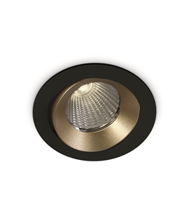 Black 12W IP65 Dark light COB LED Recessed Adjustable Spot.