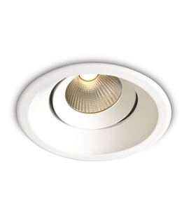 White 12W LED Dark Light Recessed adjustable spot,  IP20.