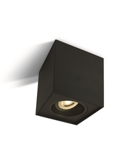 Black 10W mains GU10 Ceiling Light.