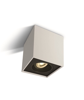 White 10W mains GU10 Ceiling Light.