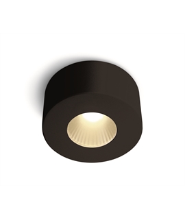 Black 7W Aluminium LED Cylinder, IP20.