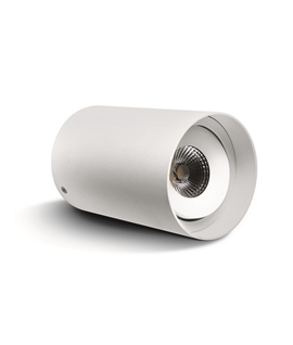 White 10W COB LED cylinder, with a modern design, ideal for residentialand commercial illumination.